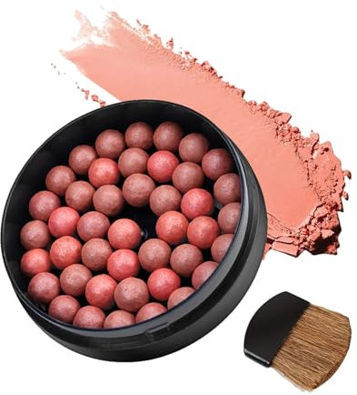 Pearls Blush Ball, Bronzing Pearls Mehrfarbiges Rouge, langanhaltendes Rouge, mischbar, glatte Anwendung, schafft eine natürliche Spülung und verbessert die Farbe, 30–40 Perlen-Rouge pro Box