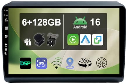 KECONSING [6G+128G] IPS 9 Android 14 Autoradio Für FIAT Ducato Citroen Jumper Peugeot Boxer mit navi Octa Core-[Eingebauter CarPlay/Android Auto/DSP/Mirror Link/GPS Navi/360 Camera/Bluetooth 5.0/USB