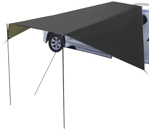 Markise Für Auto - wasserdichte Auto Markise für Heckklappen - Sonnenschutz Plane für Outdoor Ausrüstung Transporter Limousinen Busse LKW SUV Angeln