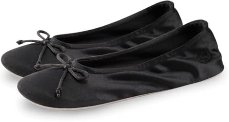 BCVIA Women's Ballerina House Slippers with Bow Ladies Satin Ballet Flat Lightweight Comfy Memory Foam House Shoes