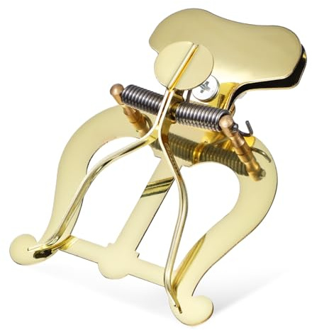Goldener Notenhalter für Posaune, Tragbar, 1 Stück, Legierung | Bell Mount Display für Musikblätter, Glatte Oberfläche, für Proben und Feldshows, Elegantes Design