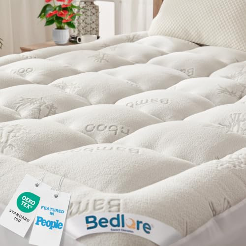 BEDLORE Surmatelas 160x200 cm, sur Matelas 2 Personne en Viscose de Bambou