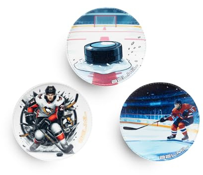 Belmil Patches mit Klettverschluss Set 3-teilig- kompatibel mit Schulranzen Comfy/Smarty (I Love Hockey)