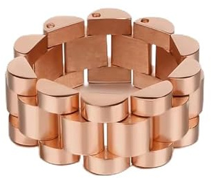 Anello da uomo in acciaio inox a maglie grosse, stile catena, anello alla moda da uomo