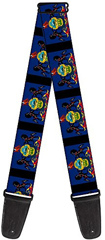 Buckle-Down GS-W34287 Pennsylvania Flags/Black Guitar Strap