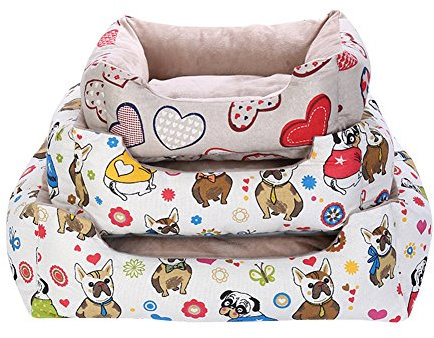 Hundebett Hundehaus Haustierbett Weich Gemütlich Hundesofa Herz M