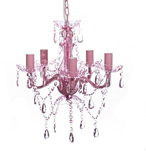 Festnight- Lustre Systèmes d'éclairage en cristal rose