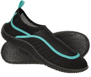 Mountain Warehouse Bermuda Womens Aqua Shoes - Neoprene Design, Mesh Panel, Slip On, Lightweight Swim Footwear - for Spring Summer, Beach Underwater Walking Teal 4