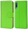Verco Handyhülle für Galaxy A7 (2018) Hülle, Klapphülle fürSamsung Galaxy A7 Tasche PU Leder Flip Case Brieftasche - Grün