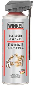 Winkel 400 ML Rostlöser Spray MOS2 - Schnellrostlöser -Korrosionsschutz - Rostbearbeitung | Kriechspray | Kriecheigenschaften | Werkstatt | Anhänger | Ersatzteil | Schmierspray