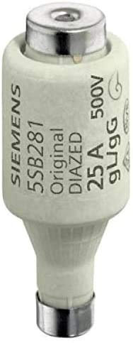 SIEMENS - x25 Stück DIAZED-Sicherungseinsatz 500V 25A