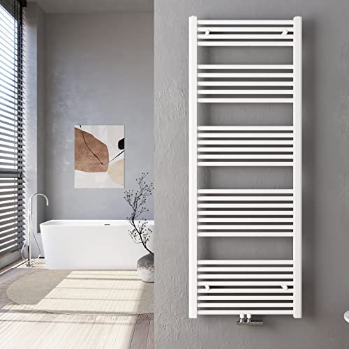 Heilmetz Weiß Badheizkörper 60 x 160 cm Handtuchtrockner 761 Watt Leistung Heizkörper Bad Mittelanschluss Handtuchheizkörper