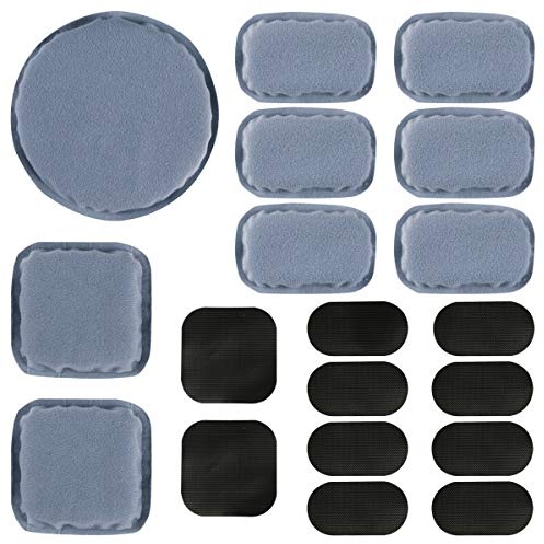 Aoutacc Universal Airsoft Helmpolster, 19 Teile/Satz Helm Ersatz Schaumpolster Kits Set Zubehör Matten für Fast/Mich/ACH/USMC/PASGT Helm