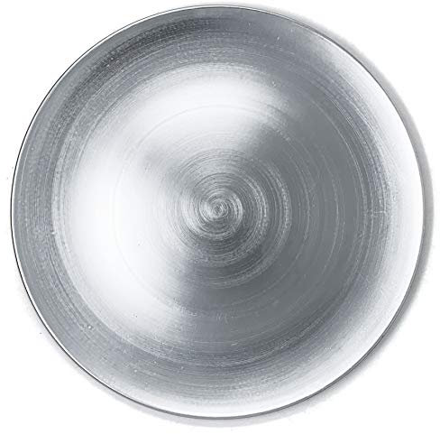 allgala HD80322 Platzteller, hochwertig, rund, gebürstetes Silber, 33 cm, 6 Stück