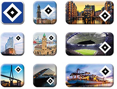 Hamburger SV HSV Magnet 9er Set Hamburg, 29982