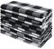 Buffalo Plaid Baumwollservietten, Set mit 12 Stück, schwarz-weiß kariert für Weihnachtsdekoration, Abendessenservietten, 45,7 x 45,7 cm