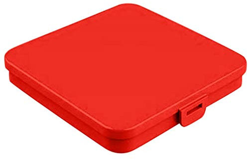 Tragbare Masken-Aufbewahrungstasche,Colorful Kunststoff Wasserdicht staubdicht Maskenbox Maskenhalter Transportbox für Maske,Masken Nicht Enthalten (Rot)
