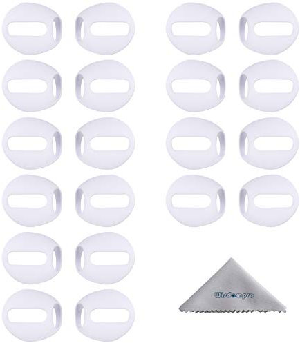 Wisdompro Earpods Covers Ear Tips for Airpods, 10 Pairs Ultra Thin Soft Silicone Anti-slip Dust Proof Protective Tips Ear Skins Pads Accessories for Apple AirPods 2 and for AirPods 1 - White