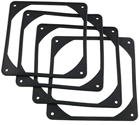 E-outstanding 4-Pack 120mm Rubber Shock Absorption Pads for 12cm Fans, Reduce Noise, Desktop Compatible