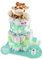 Windeltorte ® – Giraffe Gross | Windeltorte in Blau - Rosa & Neutral - LILLYDOO Windeln | Geschenk zur Geburt | Taufgeschenk | Babyparty – handgefertigtes Geschenk (Neutral/Unisex/Grün) 2-stöckig
