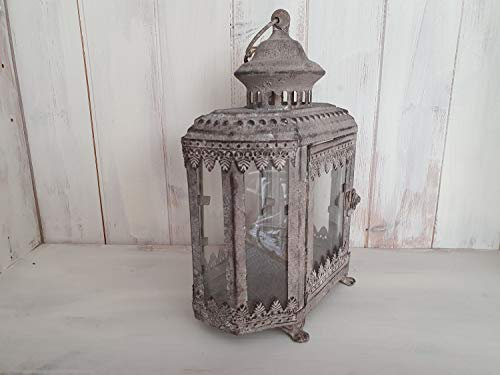 Arinosa Laterne Metall Shabby Vintage Vintage Gartenlaterne Landhaus 21 x 12 x 28cm