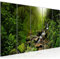 Runa Art Wandbild XXL Natur Wald Wohnzimmer Schlafzimmer 200 x 80 cm Grün 5 Teilig - Made in Germany - 026455a