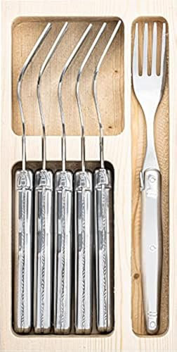 Laguiole Style de Vie Premium Line Lot de 6 fourchettes en acier inoxydable