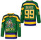 D-5 Jugend Mighty Ducks Trikot #96 Conway #99 Banks Jersey, Film Eishockey Trikot für Kinder, #99-Grün, M