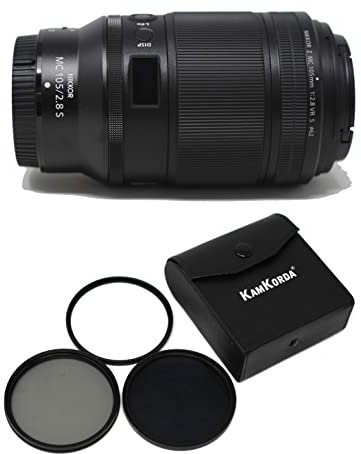 KamKorda Lens Filter Kit 62mm + Z MC 105mm f/2.8 VR S Macro Lens, Z-Mount Lens/FX Format, Aperture Range: f/2.8 to f/32 + 2 Year Warranty