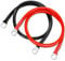 Gorffy Batteriekabel 50cm 2 Stück, Batteriekabel 35mm² 2 AWG, 12v Autobatterie Kabel mit SC35-10 Ringklemmen, M10 Kupferdraht Batterie Kabel, 12v Batteriekabel für Auto, Wohnmobil und LKW
