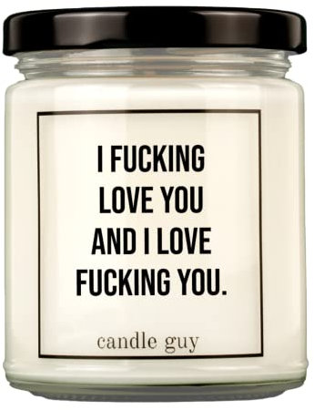 candle guy Duftkerze | I fucking love you and I love fucking you. | Handgemacht aus 100% Sojawachs | 70 Stunden Brenndauer