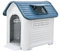 Lanco - Cuccia per cani di taglia Extra-Grande con tetto apribile regolabile. Uso interno ed esterno con prese d'aria. Materiale resistente. 126x97x113cm. Blu e Bianco.
