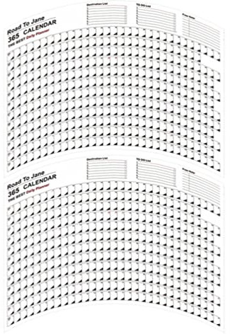 Operitacx 2pcs Wall Calendar Poster Yearly Schedule Calendar Decorative Planner for Home Wall Hanging Agenda Adornment Daily Planning