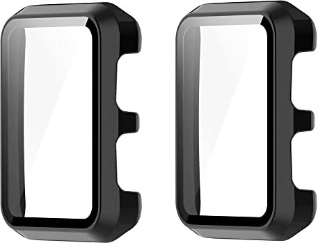 Alenbowen Custodia compatibile con Huawei Watch D PC Cover con Protezione in Vetro Temperato, Protezione Totale Ultra Sottile per Custodia Protettiva -nero+nero[2 pezzi]