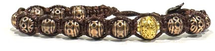 Samsara Armband Kompatibel mit Orgon aus Kupfer und Bronze, längenverstellbar, mystisches Juwel gegen mentale negative Energien (Braun)