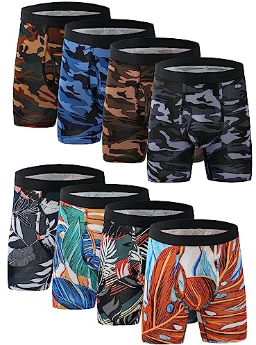 Xaanelr Boxershorts Herren Unterhosen Männer Bambus Viskose Unterwäsche Men Retroshorts 4er/8er Pack S-3XL