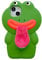 YAKVOOK Kawaii Frog Phone Cases for iPhone 14 Pro Max,Cute Cartoon Green Frog Phone Case with Plush Tongue Unique Fun 3D Soft Silicone Shockproof Cover Women Girls for iPhone 14 Pro Max
