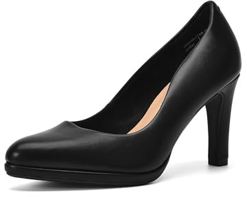 DREAM PAIRS Damen Pumps mit spitzer Zehenpartie, Elegante Stiletto Klassische high Heels für Party, Frauen Abendschuhe SDPU2441W-E SCHWARZ-PU Größe 39 (EUR)