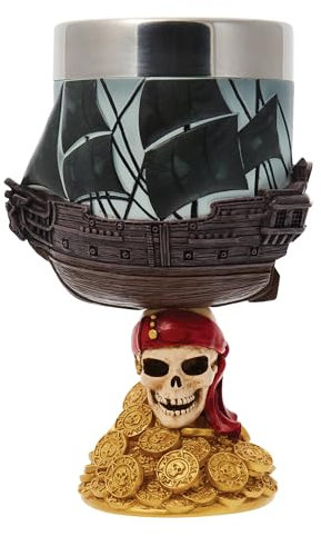 Enesco Disney Showcase Pirates of the Caribbean The Black Pearl Dekorativer Kelch, 18 cm, mehrfarbig