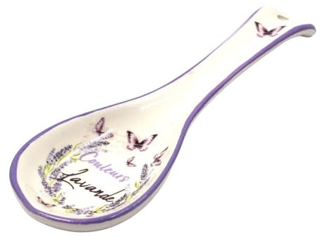 Repose Cuillère aux motifs de Lavandes 23 cm