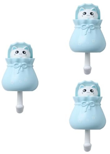 Cabilock Lot De 3 Muraux En Forme De Chat En Plastique Pour Clés Sans Perçage Pour L'organisation De La Maison