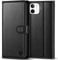 Kuafcase Compatible for iPhone 12 Mini Case with 4 Card Slots Magnetic Closure Kickstand Shockproof Protective Phone Case Compatible for iPhone 12 Mini - Black