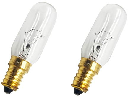 Pack of 2 40W 240V Cooker Hood Bulbs Replacement Universal Small Screw Cap E14