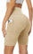 Missluck Radlerhose Damen mit Taschen Kurze Sporthose Hohe Taille Leggings Blickdicht Shorts Sommer Hose für Yoga Gym (Beige,L-XL)