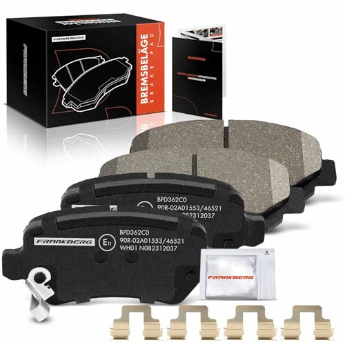 Frankberg Bremsbelagsatz Hinterachse Kompatibel mit Astra G Cabriolet F67 2001-2005 Meriva X03 2003-2010 Zafira A MPV F75 1999-2005, Zafira A MPV T98 1999-2005 Replace# 93179164