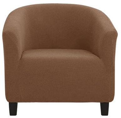 Morbuy Sesselbezug Stretch, Sessel Überzug Universal Sesselhussen Waschbar Sesselüberzug Hussen Cocktailsessel Clubsessel Überzug Weich & Elastisch (Braun)