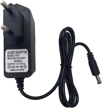 Lelukee 3V1A Adaptador Universal de CA/CC, Adaptador de Corriente Transformador 3W Fuente de alimentación 5.5 x 2.1/2.5 mm,para Monitor LCD,El hogar, Cámara Web