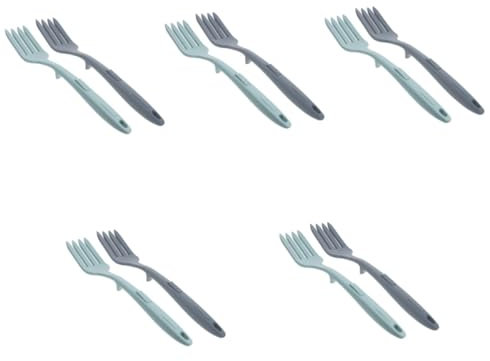 iplusmile 10piezas Tenedores De Silicona Para Mezclar Ingredientes Tenedor De Cocina y Fácil De Limpiar Utensilio No Pegajoso Para Triturar y Batir Alimentos Para Cocinar y Hornear Lago