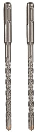 2pcs 6mm X 310mm SDS Plus Drill Bits High Performance Masonry Drill Bit Set Professional Hammer Drill Bits Tungsten Carbide Cross Tipped Rotary Impact Drill Bit for Brick, Concrete, Stone, Granite