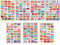 7 Blätter Länderflaggen Aufkleber Sticker, Gesicht Aufkleber, Aufkleber Weltflagge, Weltmeisterschaft Olympische Spiele Deko